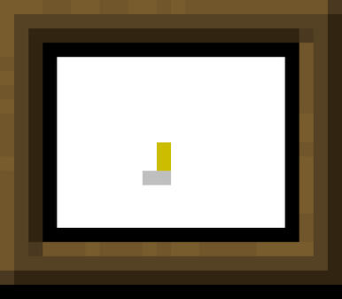 pixel drawing of a painting of a yellow larva.